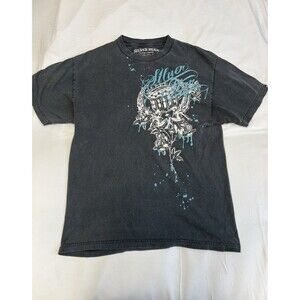 Silver Star Casting Company Black T-shirt Size Large Double Side Graphics